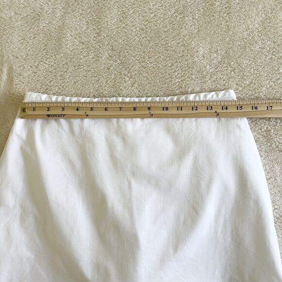 Larry Levine Skort Skirt Size 12 White Cotton Spandex Stretch - Picture 9 of 9